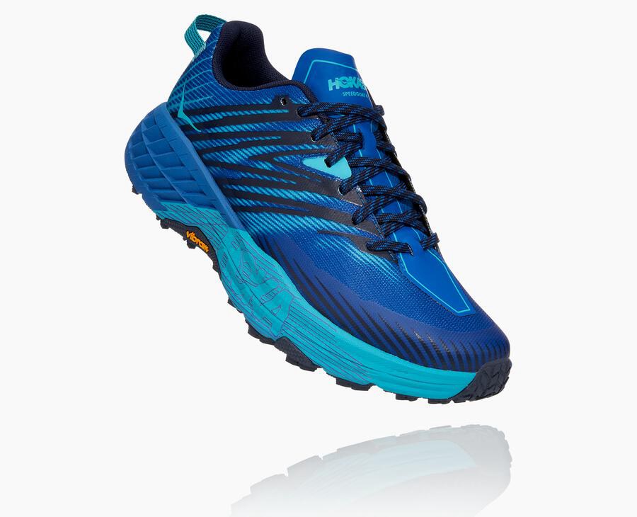 Tenis Hoka One One Trail Hombre Azules - Speedgoat 4 - CXJY45369